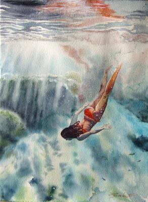 Diver in red. Gayvoronskaya Elena