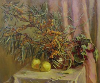 Still life with sea buckthorn. Ryzhov Dmitriy
