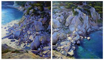Coastal stones. Crimea (diptych). Ryzhov Dmitriy