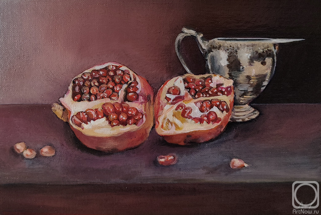 Zozoulia Maria. Still life with pomegranate