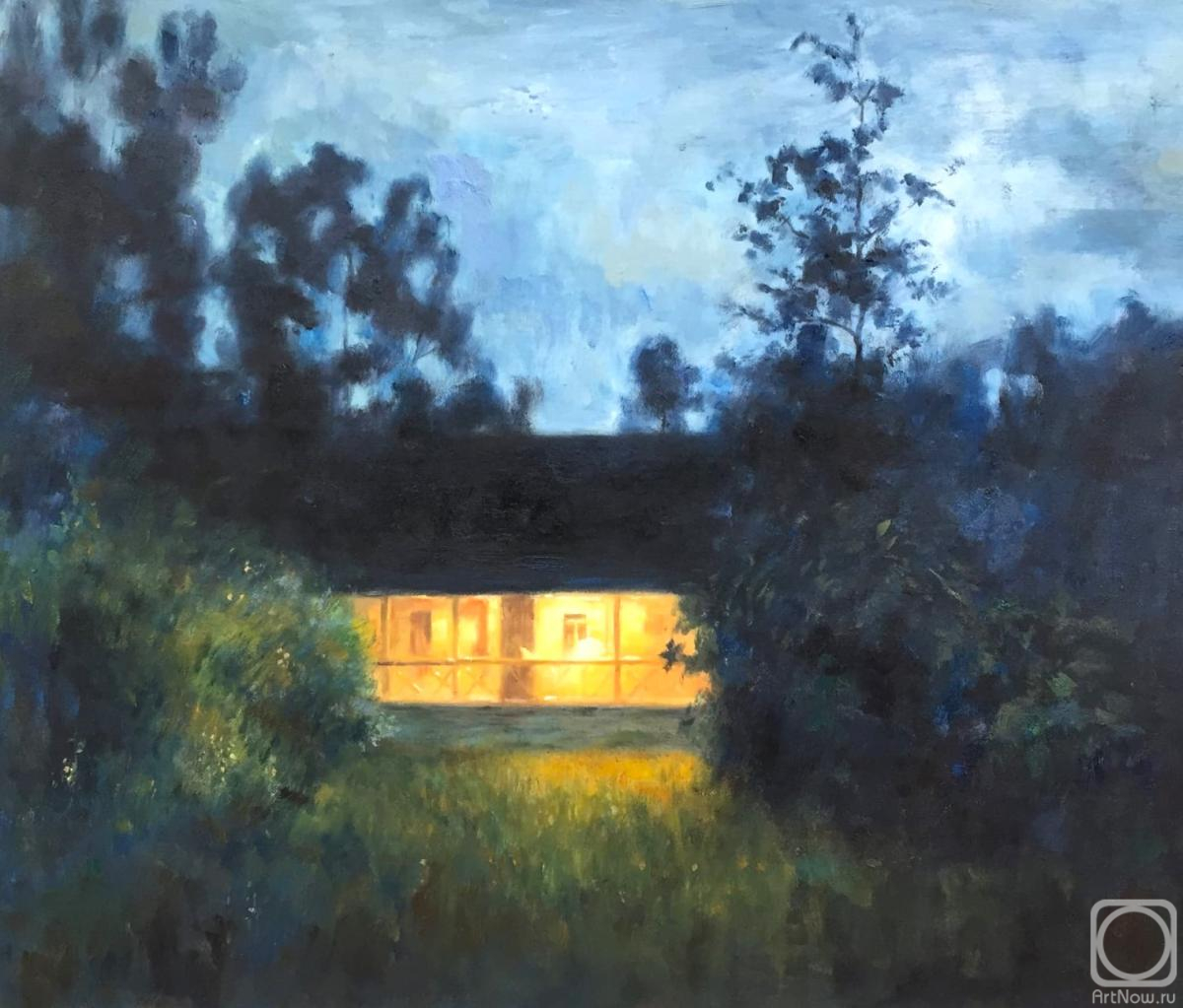 Kamskij Savelij. Copy of the oil painting �At the dacha at dusk�