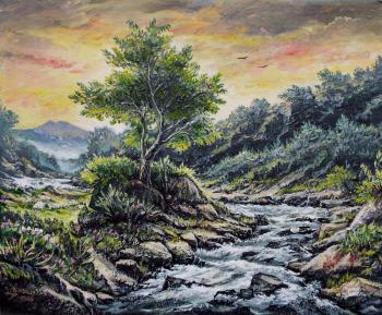 In the morning by the river