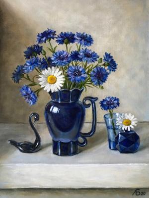 Cornflowers and daisies. Bogutskaya Lyudmila