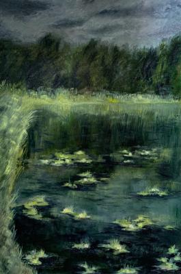 Summer pond with water lilies. Avdyunina Anastasiya