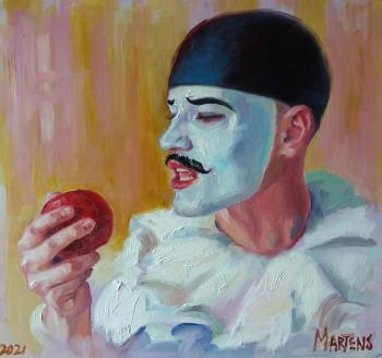 Pierrot with apple (Arte). Martens Helen