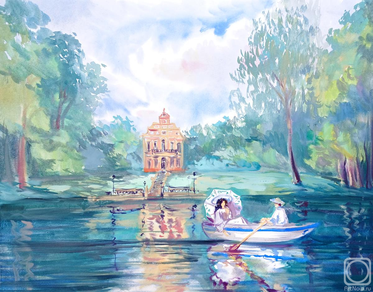 Mikhalskaya Katya. In the boat