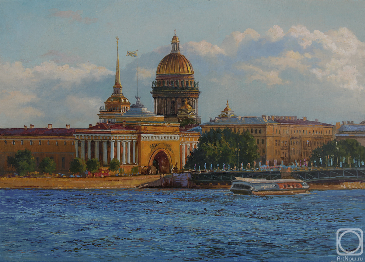 Panov Eduard. View of St. Isaac's Cathedral