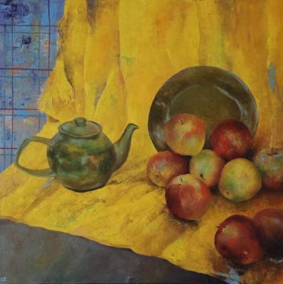 Teapot and apples #2. Rabinovich Lyudmila