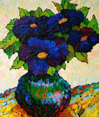 Ultramarine flowers (sketch)