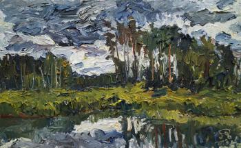 Evening, pond in Eliseikovo. Pomelov Fedor
