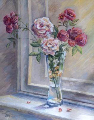 Roses on the windowsill. Shatalov Andrey