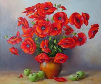 Poppies and apples