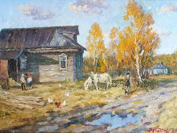 Autumn day. Dergaevo village