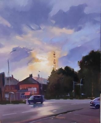 Sunset over the city. Getman Olga