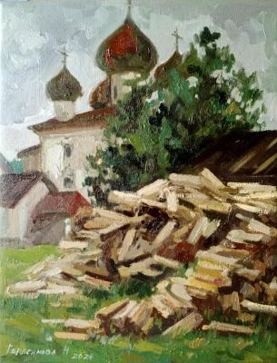 In the backyards. Kargopol (Russian Temple). Gerasimova Natalia
