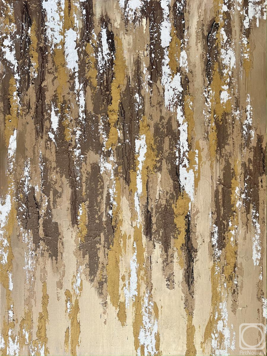 Skromova Marina. Abstraction in brown and gold tones