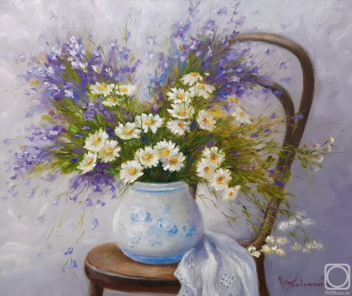 Prokofeva Irina. Summer bouquet of chamomile with bells