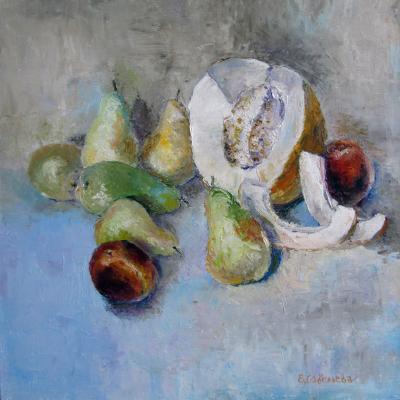Still life with melon. Savelyeva Elena