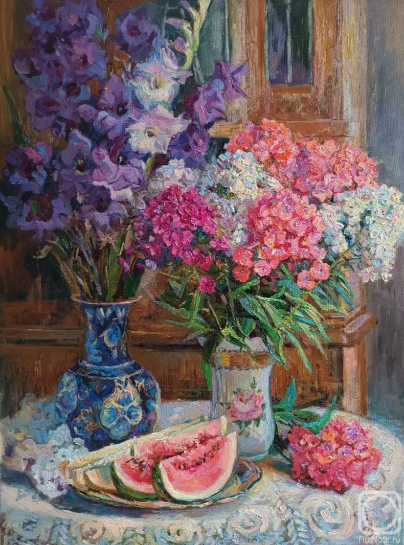 Chernysheva Marina. Phlox and gladioli