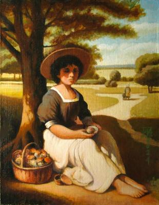 Mushroom seller from Golokhvastovo