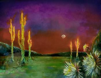 A ray of sun meets the moon. Dobrynina Kristina