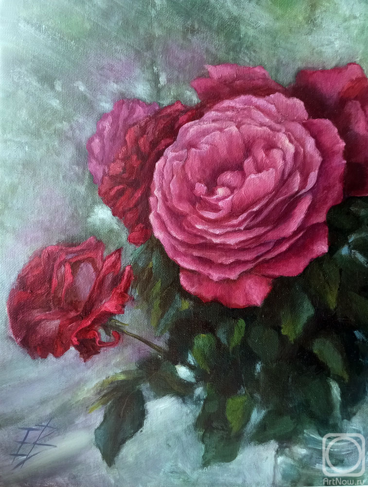 Vishnevskaya Ekaterina. Roses on the window