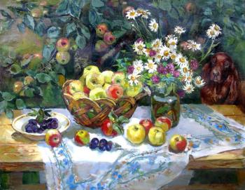 Still life with apples