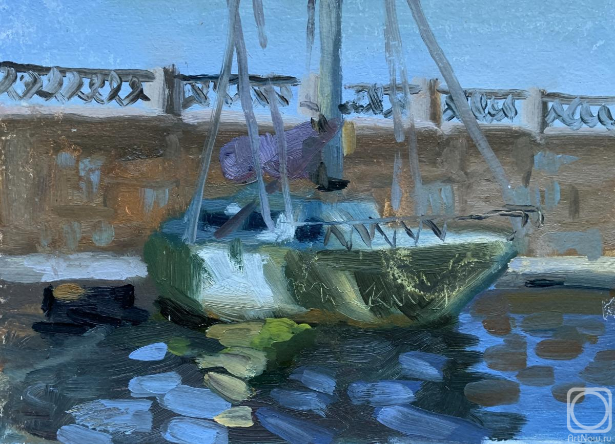 Shalash Dmitriy. Yacht in port