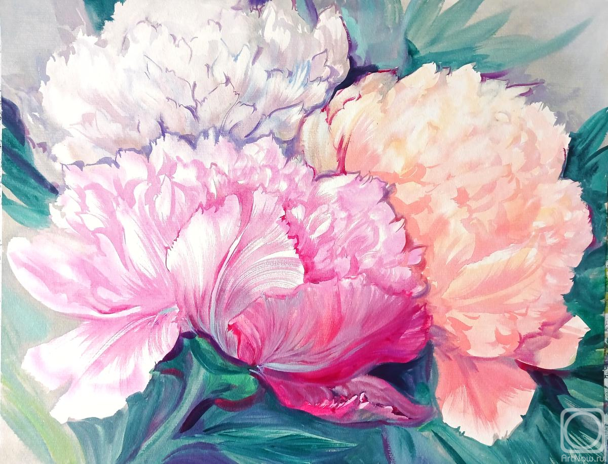 Mikhalskaya Katya. Peonies