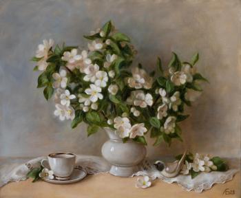 Flowering apple tree