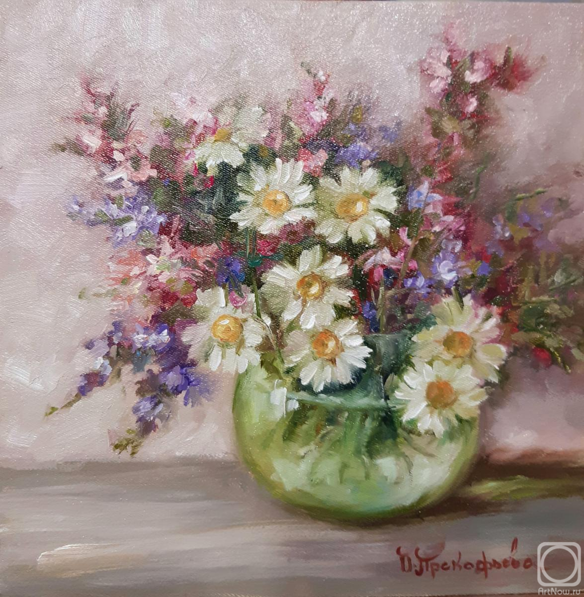 Prokofeva Irina. Bouquet with daisies