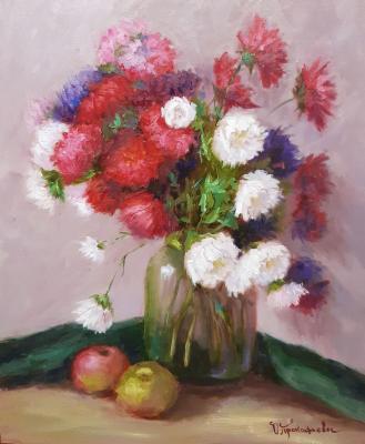 Aster flowers (Painting With Fruits). Prokofeva Irina