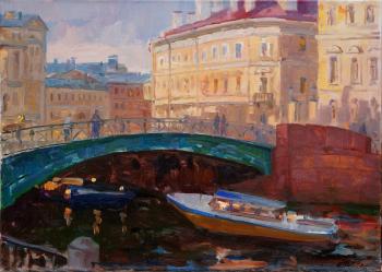 Evening is falling. At the Pevchesky Bridge. Katyshev Anton