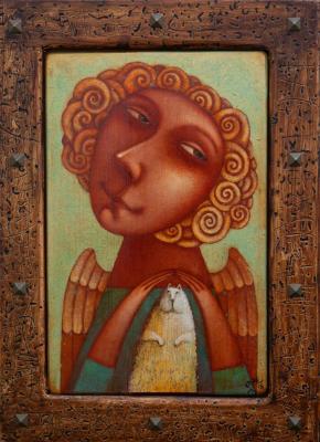 Angel with a cat