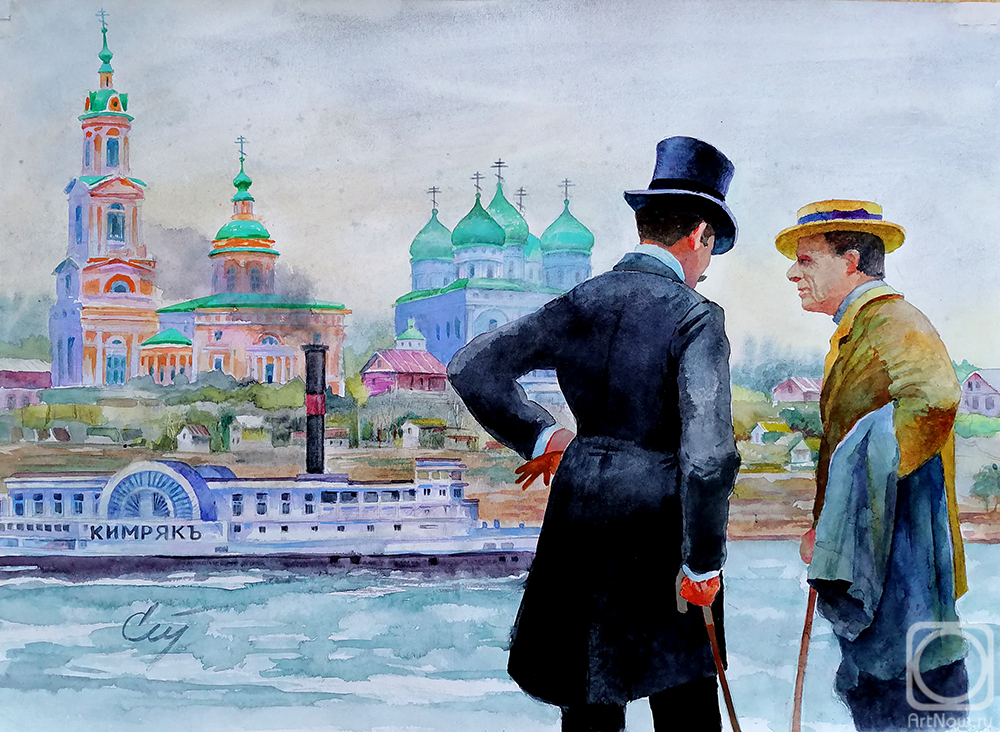 Stuliev Leonid. The village of Kimra, 1910