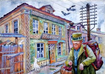 Tavern. The village of Kimra, 1912. Stuliev Leonid