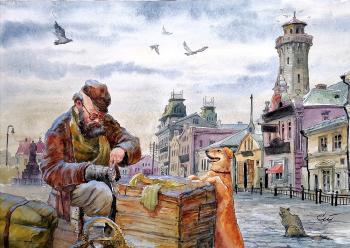 The village of Kimra, 1908, Cathedral Square. Anfiska