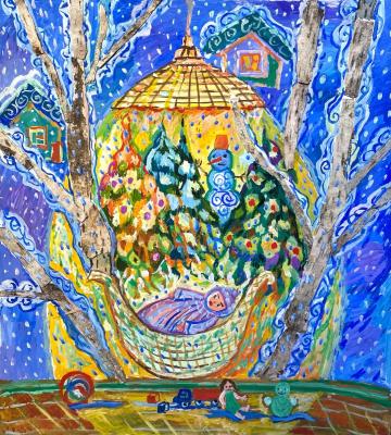 In the light of the lampshade. Sineva Svetlana