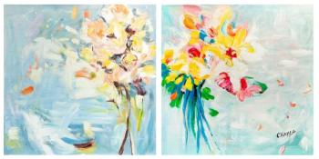 Diptych. Dream about flowers