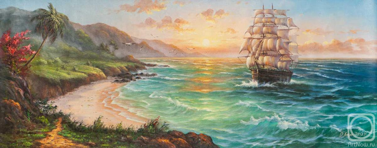 Lagno Daria. Sailboat. Somewhere on a fairytale island