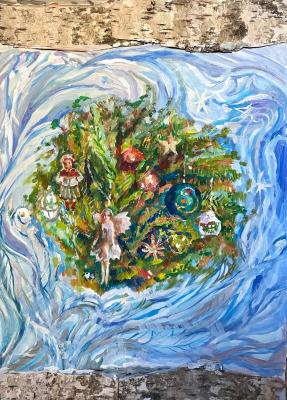 In ice patterns. Sineva Svetlana