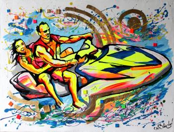 Aquabike, a wave of joy. Shirshov Alexander