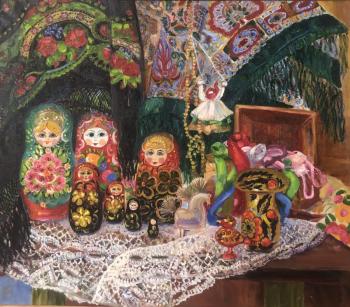 Still life with nesting dolls