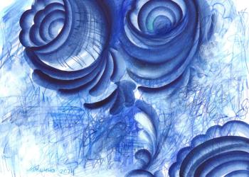 Blue flowers. Lyamshina Irina