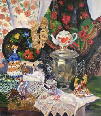 Still life with clay toys