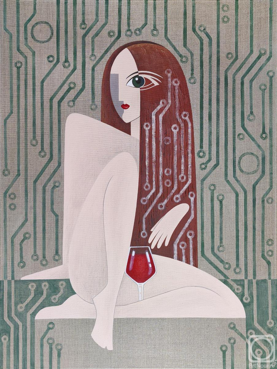 Belasla Yuliya. Pleasant fatigue of the past day. Gray background