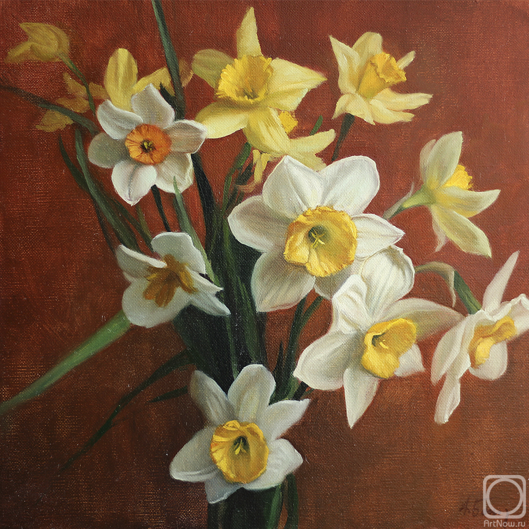 Balychev Andrey. White and yellow daffodils
