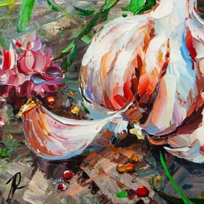 Garlic. Cooking an Italian dinner. Rodries Jose