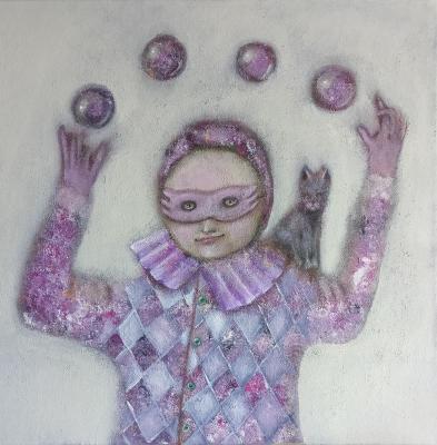 Childhood of the cat Boris (Black Cat Art). Razumkova Elena