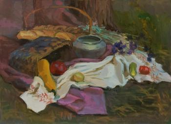 Still life on the grass. Miheev Aleksandr